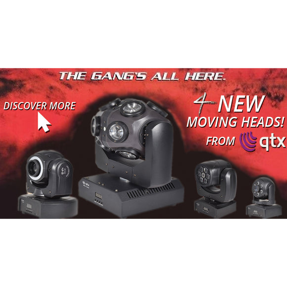 The NEW range of Moving Heads from QTX!