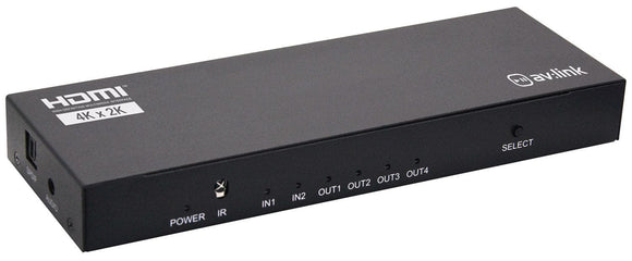 AV:LINK HSS24 - 4K HDMI Switch / Splitter 2x4