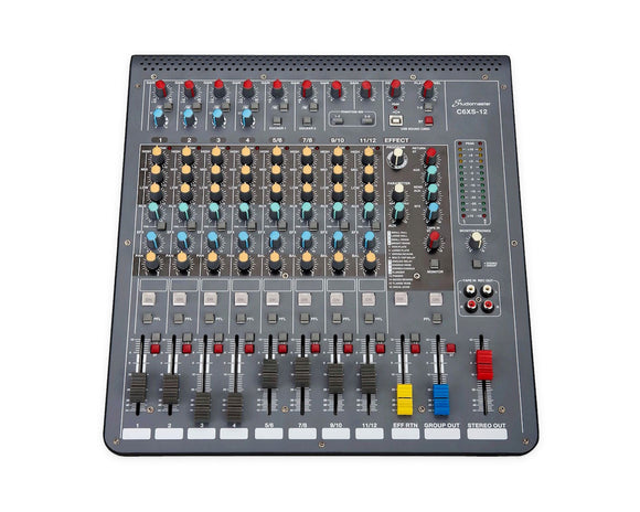 Studiomaster C6XS-12 - 12CH Compact USB DSP Mixer 12in / 6Mic / 4St / 3bandEQ
