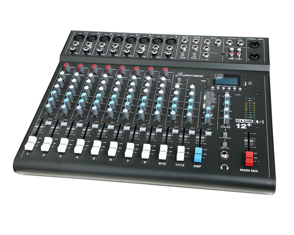 Studiomaster Club XS 12+ - 10CH Analogue DSP Mixer 10 Inputs / 6 Mic / 2 Stereo