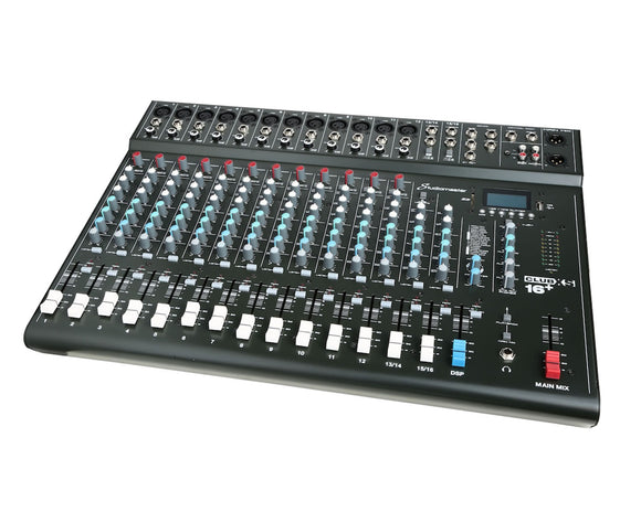 Studiomaster Club XS 16+ - 14CH Analogue DSP Mixer 16 In / 12 Mic / 2 St / 2 Aux
