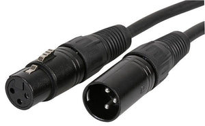 PULSE PLS00235 - 3 Pin XLR Microphone Lead, 6m Black