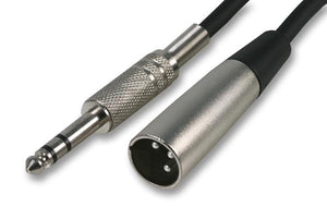 PRO SIGNAL PSG01348 - 6.35mm (1/4") Stereo Jack Plug to 3 Pin XLR Plug Lead, 3m Black