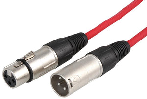 STAGG SMC3CRD - 3 Pin XLR Male to Female Microphone Lead 3m Red