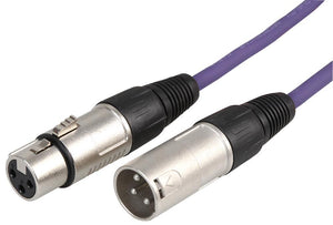 STAGG SMC6CPP - 3 Pin XLR Male to Female Microphone Lead 6m Purple