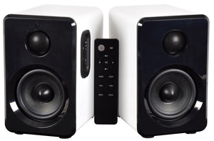 AV:LINK ABS35WHT - Active Bluetooth Bookshelf Speakers White