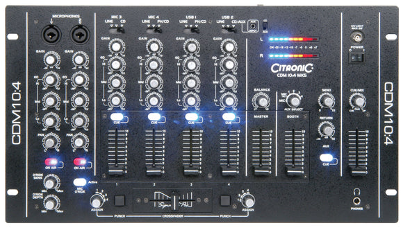 Citronic CDM10:4 MK5 - 4 Channel USB DJ Mixer