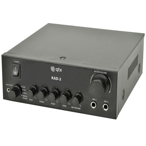 QTX KAD-2 - Karaoke Stereo Amplifier - 2x35W RMS - AV SOS
