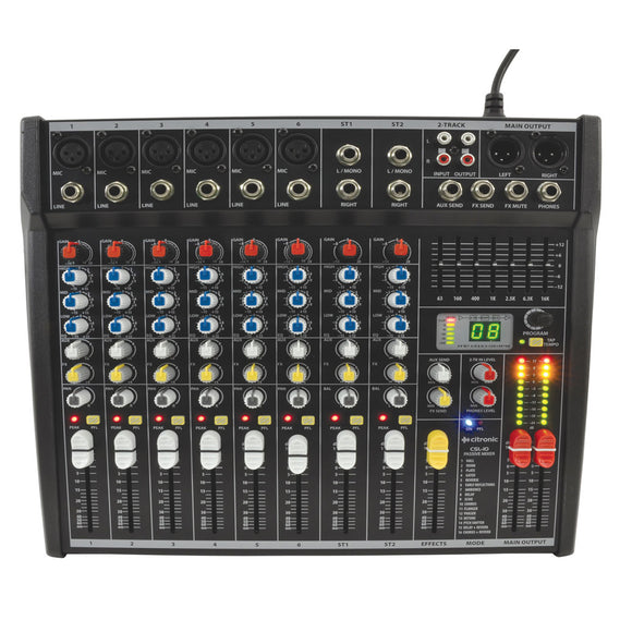 Citronic CSL-10 - 10 Channel Compact Mixing Console with DSP - AV SOS