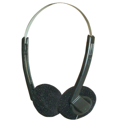 SoundLab A070DB - Lightweight Stereo Headphones With Black Pads