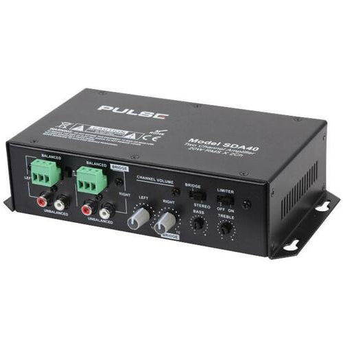 PULSE SDA40 - Compact Class D Stereo Amplifier, 2x 20W RMS - AV SOS