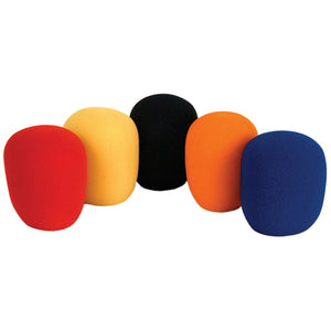 QTX 188.013UK - Multicoloured Microphone Windshields, Pack of 5