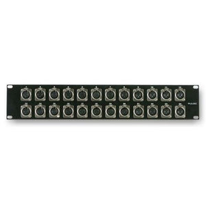 PULSE PLS00025 - 2U Rack Panel with 24x XLR Panel Sockets - AV SOS