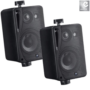 E-AUDIO B416B - 3" 3-Way Background Music Speakers With Brackets 80W (black) - AV SOS