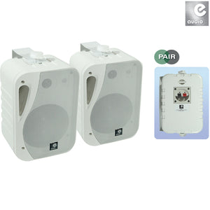 E-AUDIO B417 - 5.25" 3-Way Background Music Speakers With Brackets 160W (white) - AV SOS