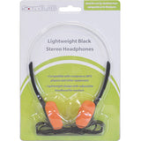 SoundLab A070B - Lightweight Stereo Headphones With Orange Pads