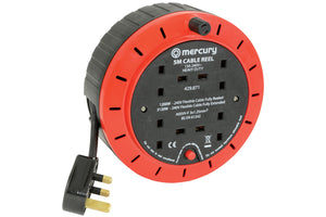 MERCURY 4-Gang Extension Reel with Thermal Cut Out 13A 5M