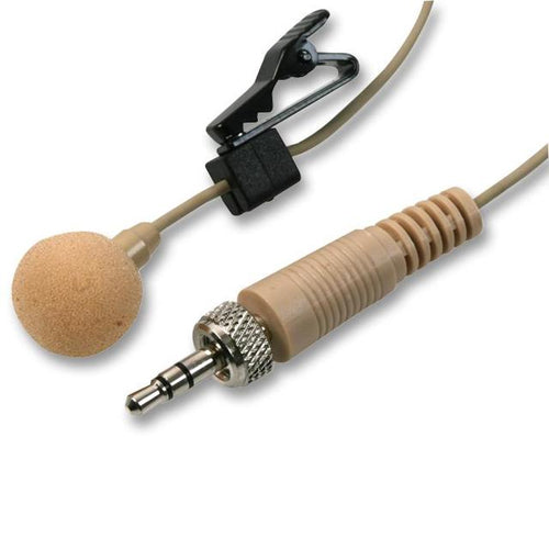 PULSE MIC-500LJ -Lavalier Microphone with 3.5mm Locking Jack Plug, Beige