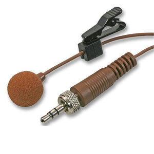 PULSE MIC-500LJ -Lavalier Microphone with 3.5mm Locking Jack Plug, Brown