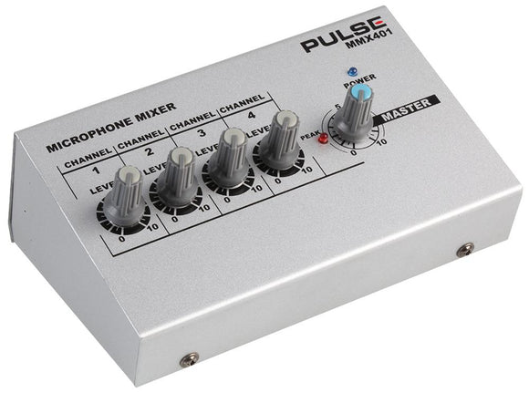 PULSE MMX401 - 4 Channel Compact Microphone Mixer