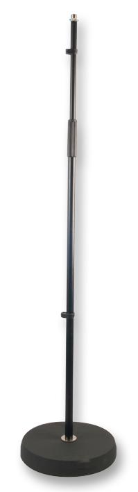 PULSE PLS00049 - Round Base Adjustable Microphone Stand, Black